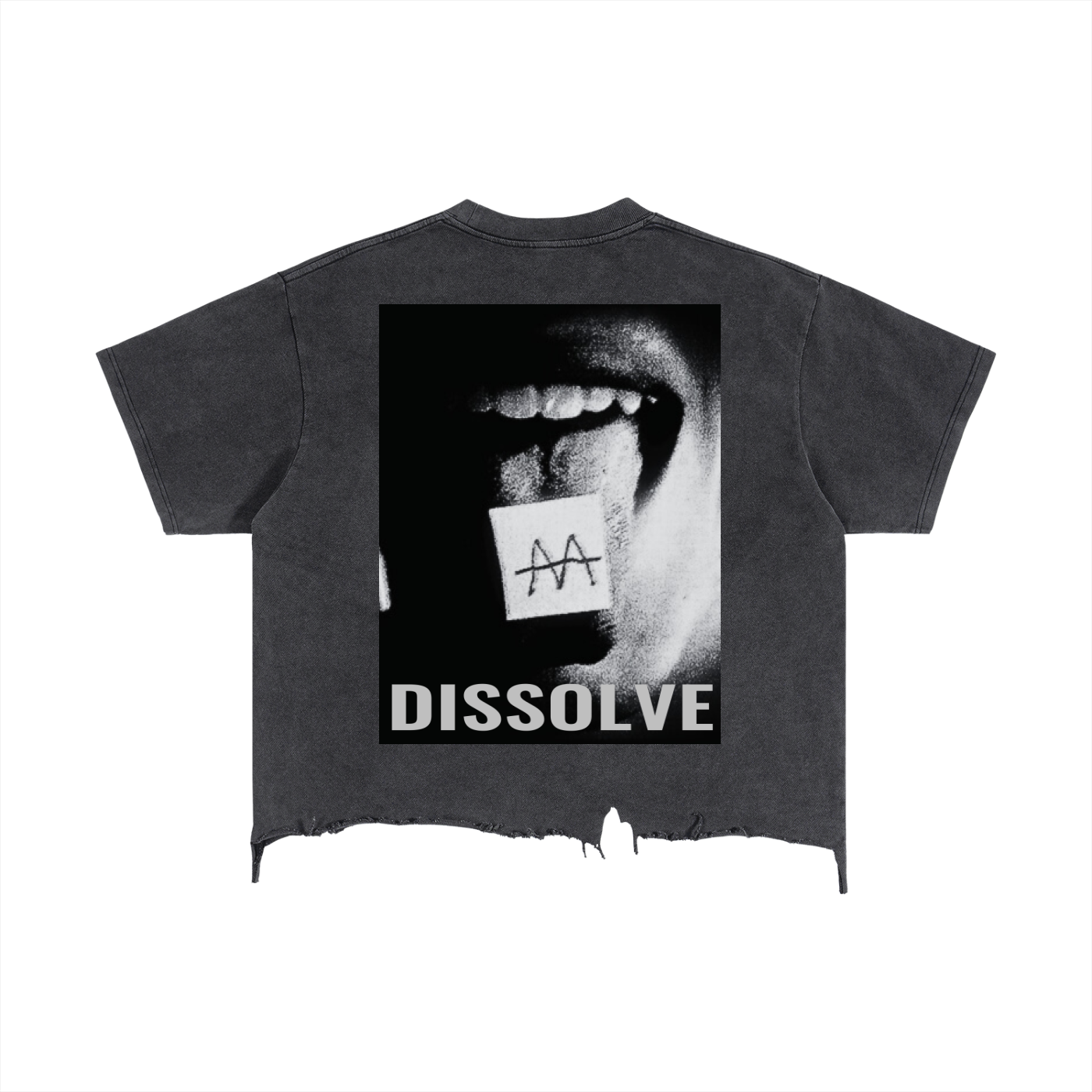 AACIID CUT HEM "DISSOLVE" TEE